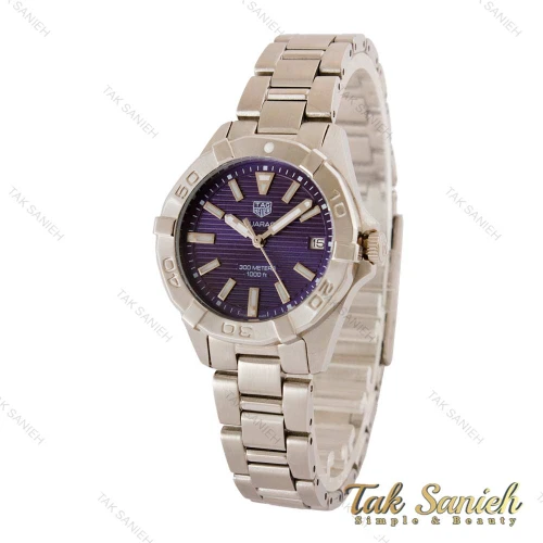 ساعت تگ هویر زنانه مدل آکوا ریسر نقره ای سرمه ای Tag-4394-L