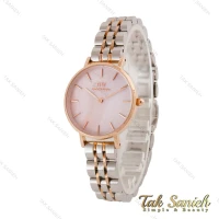 ساعت دنیل ولینگتون زنانه رزگلد نقره ای صفحه صورتی اسمال DW-4422-28-L