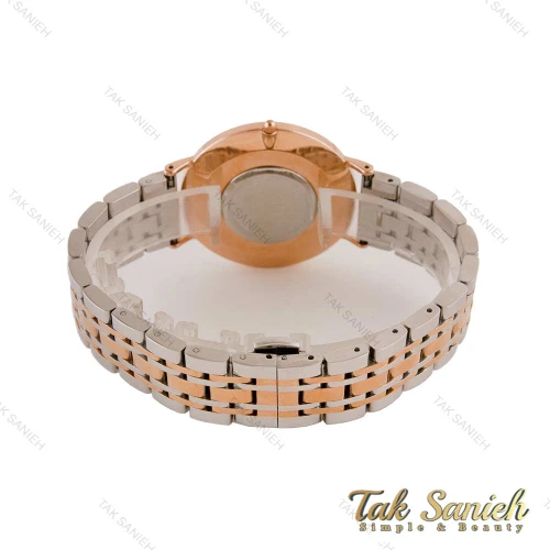 ساعت دنیل ولینگتون مردانه دورنگ رزگلد صفحه مشکی DW-4429-42-G