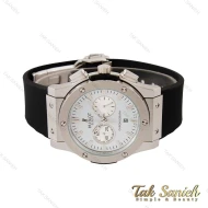 ساعت هابلوت مردانه سه موتوره سیلور صفحه سفید Hublot-4434-G