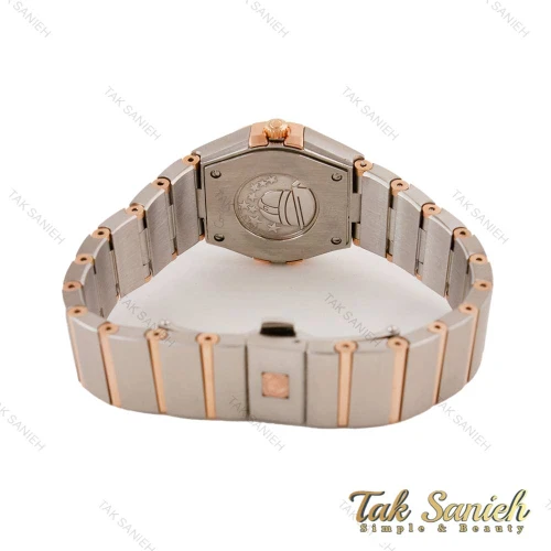 ساعت امگا کانسلیشن زنانه دورنگ رزگلد صفحه مشکی Omega-4439-L