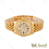 ساعت رولکس زنانه طلایی صفحه فول نگین Rolex-4452-L