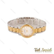 ساعت بِربِری زنانه دورنگ طلایی صفحه سفید Burberry-4454-L