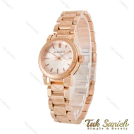 ساعت بِربِری زنانه رزگلد صفحه سفید Burberry-4455-L