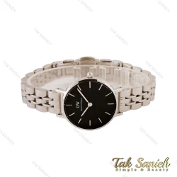 ساعت دنیل ولینگتون زنانه نقره ای صفحه مشکی اسمال DW-4464-28-L