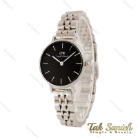 ساعت دنیل ولینگتون زنانه نقره ای صفحه مشکی اسمال DW-4464-28-L