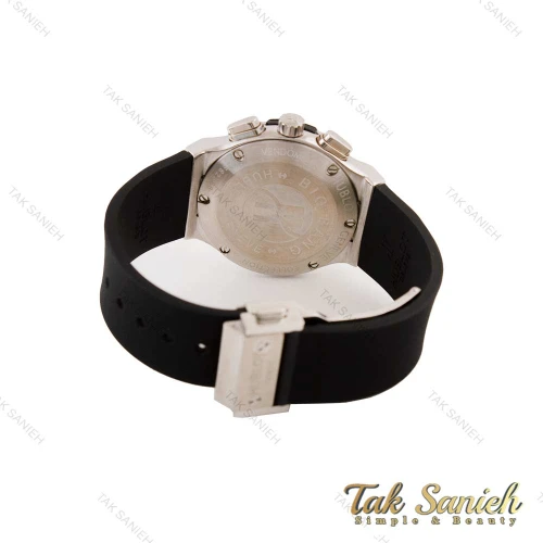 ساعت هابلوت زنانه سه موتوره نقره ای مشکی نگین دار Hublot-4466-L