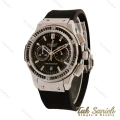 ساعت هابلوت زنانه سه موتوره نقره ای مشکی نگین دار Hublot-4466-L
