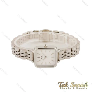 ساعت دنیل ولینگتون زنانه مربعی نقره ای صفحه سفید DW-4476-L