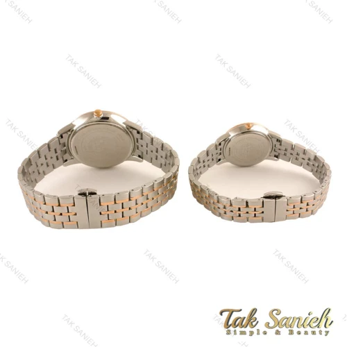 ساعت ست سیتیزن دورنگ رزگلد صفحه سیلور تک موتوره Citizen-4491-S