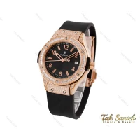 ساعت زنانه هابلوت رزگلد فول نگین Hublot-4038-L