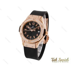 ساعت زنانه هابلوت رزگلد فول نگین Hublot-4038-L