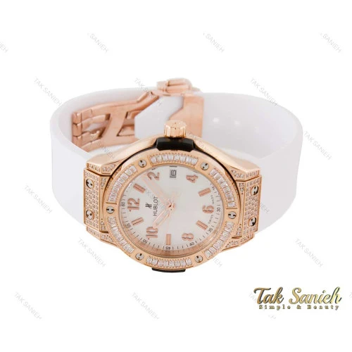 ساعت زنانه هابلوت سفید فول نگین Hublot-4039-L