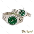 ساعت ست رولکس دیت جاست نقره ای صفحه سبز Rolex-4510-S