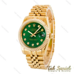 ساعت رولکس مردانه طلایی صفحه سبز Rolex-4515-G