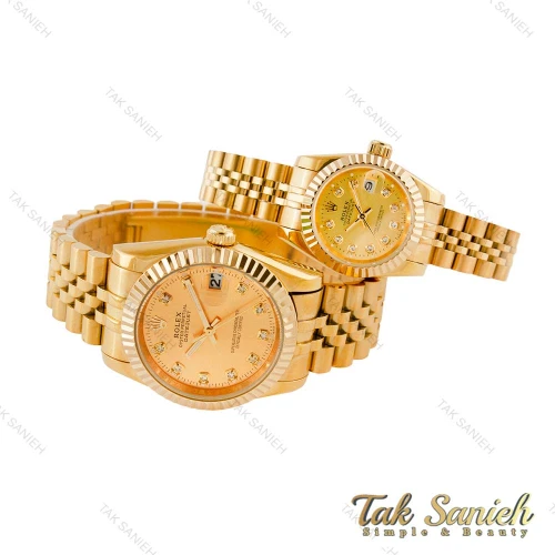 ساعت ست رولکس طلایی مدل دیت جاست Rolex-4522-S