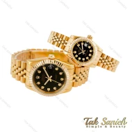 ساعت ست رولکس طلایی صفحه مشکی Rolex-4526-S