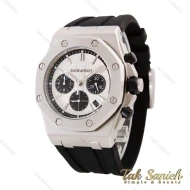 ساعت ای پی مردانه سه موتوره نقره ای صفحه سفید AP-4538-G