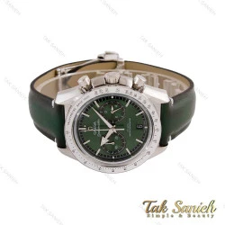 ساعت امگا اسپیدمستر مردانه سه موتوره سبز بند چرم Omega-4548-G