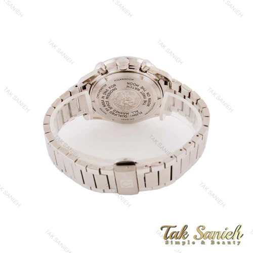 ساعت امگا سه موتوره مردانه مدل اسپیدمستر نقره ای سرمه ای Omega-4549-G