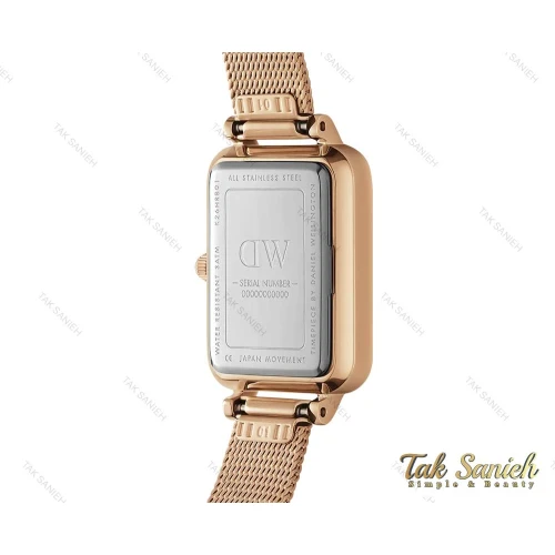 ساعت دنیل ولینگتون زنانه مستطیلی رزگلد DW-4052-L