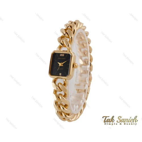 ساعت اورینت زنانه بند کارتیری طلایی صفحه مشکی Orient-5072-L