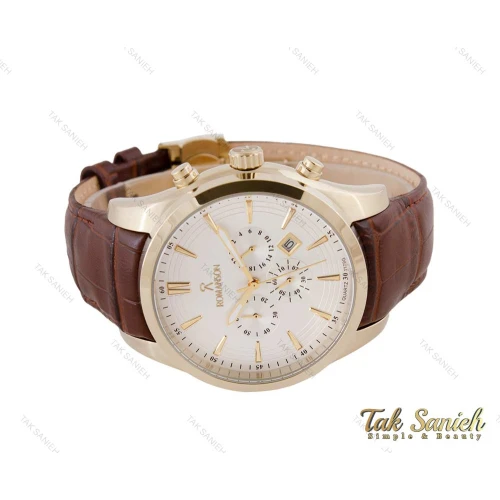 ساعت رومانسون سه موتوره مردانه طلایی Romanson-5084-G