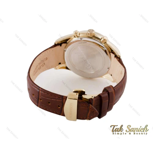 ساعت رومانسون سه موتوره مردانه طلایی Romanson-5084-G