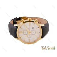 ساعت رومانسون سه موتوره مردانه طلایی بند چرمی Romanson-5086-G
