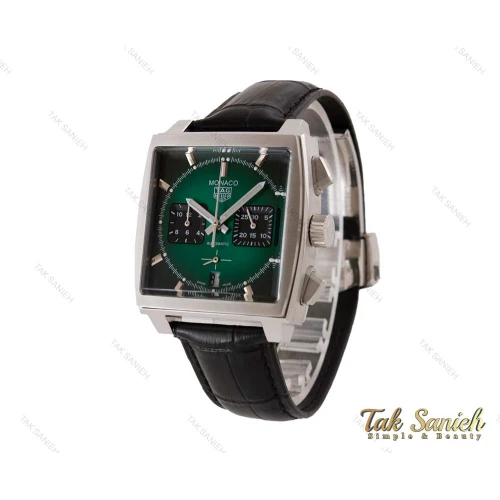 ساعت تگ هویر موناکو بند چرم مردانه سبز Tag-Heuer-5092-G