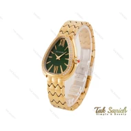 ساعت بولگاری سرپنتی زنانه طلایی سبز نگین دار Bvlgari-4054-L