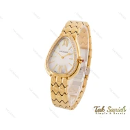 ساعت بولگاری زنانه ماری طلایی سفید نگین دار Bvlgari-4055-L