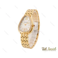 ساعت بولگاری زنانه ماری طلایی سفید نگین دار Bvlgari-4055-L