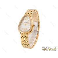 ساعت بولگاری زنانه ماری طلایی سفید نگین دار Bvlgari-4055-L