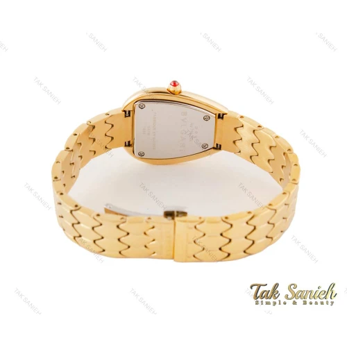 ساعت بولگاری زنانه ماری طلایی سفید نگین دار Bvlgari-4055-L