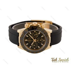 ساعت رولکس دیتونا مردانه طلایی بند رابر Rolex-4064-G