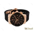 ساعت هابلوت مردانه سه موتوره رزگلد مشکی Hublot-4075-G