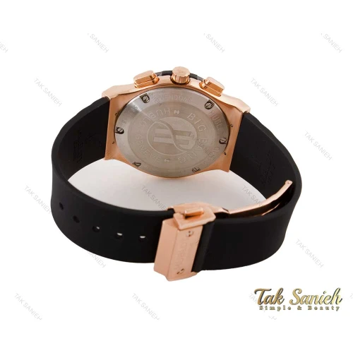ساعت هابلوت مردانه سه موتوره رزگلد مشکی Hublot-4075-G