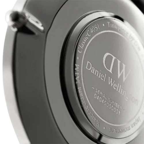 ساعت دنیل ولینگتون مردانه نقره ای بند چرم قهوه ای DW-4100-G
