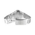 ساعت کیو کیو مردانه تقویم دار استیل صفحه مشکی QQ-4554-G