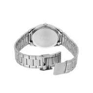 ساعت کیوکیو مردانه استیل صفحه سفید تقویم دار QQ-4555-G