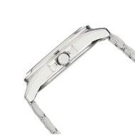 ساعت کیو اند کیو مردانه نقره ای صفحه طوسی دو تقویم QQ-4556-G