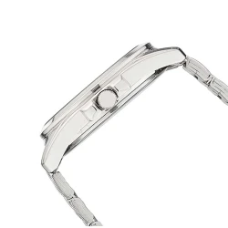 ساعت کیو اند کیو مردانه نقره ای صفحه طوسی دو تقویم QQ-4556-G