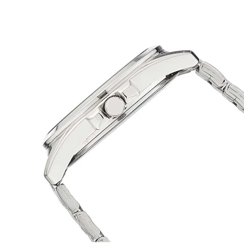 ساعت کیو اند کیو مردانه نقره ای صفحه طوسی دو تقویم QQ-4556-G