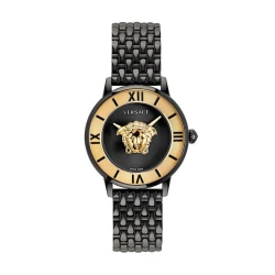 ساعت ورساچه زنانه مشکی صفحه طلایی Versace-4772-L