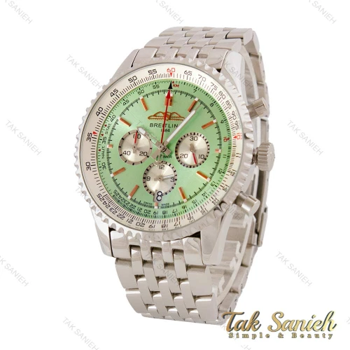 ساعت برایتلینگ NAVITIMER مردانه نقره ای صفحه سبز Breitling-4779-G