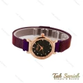 ساعت دیور زنانه بنفش بند حصیری صفحه مشکی Dior-4782-L