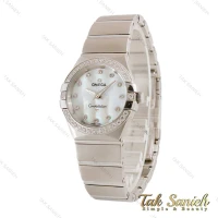 ساعت امگا کانسلیشن زنانه نقره ای دورنگین صفحه صدف Omega-4788-L