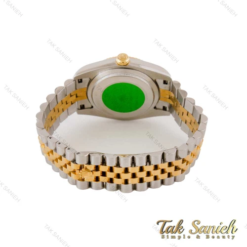 ساعت رولکس مردانه دورنگ طلایی صفحه سبز Rolex-4790-G