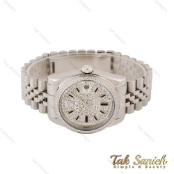 ساعت رولکس مردانه صفحه فول نگین نقره ای Rolex-4795-G
